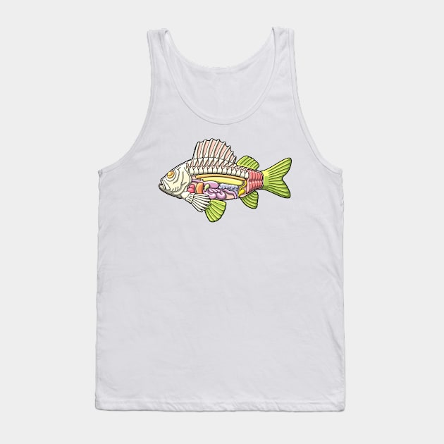 Colorful Fish Anatomy Illustration Tank Top by taylorcustom